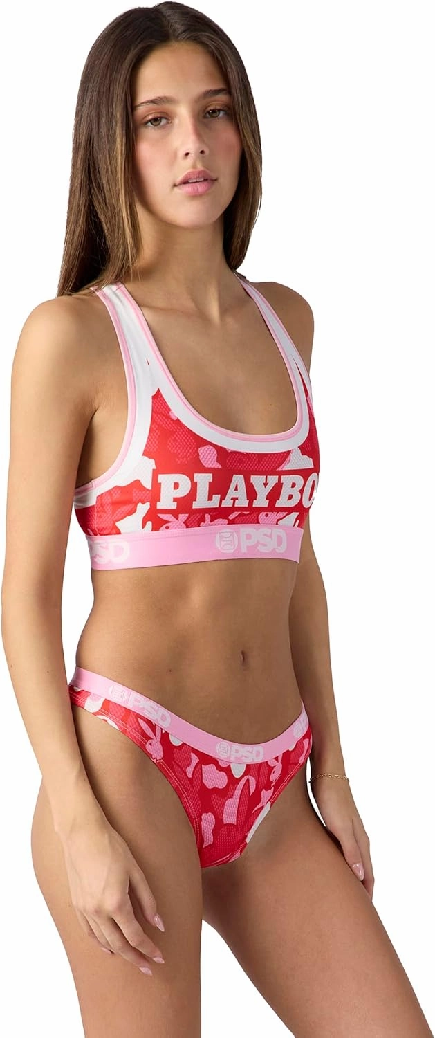 PSD Women's Playboy Thong - Minimal Coverage Women's Underwear - Comfortable Stretch Panties for Women
