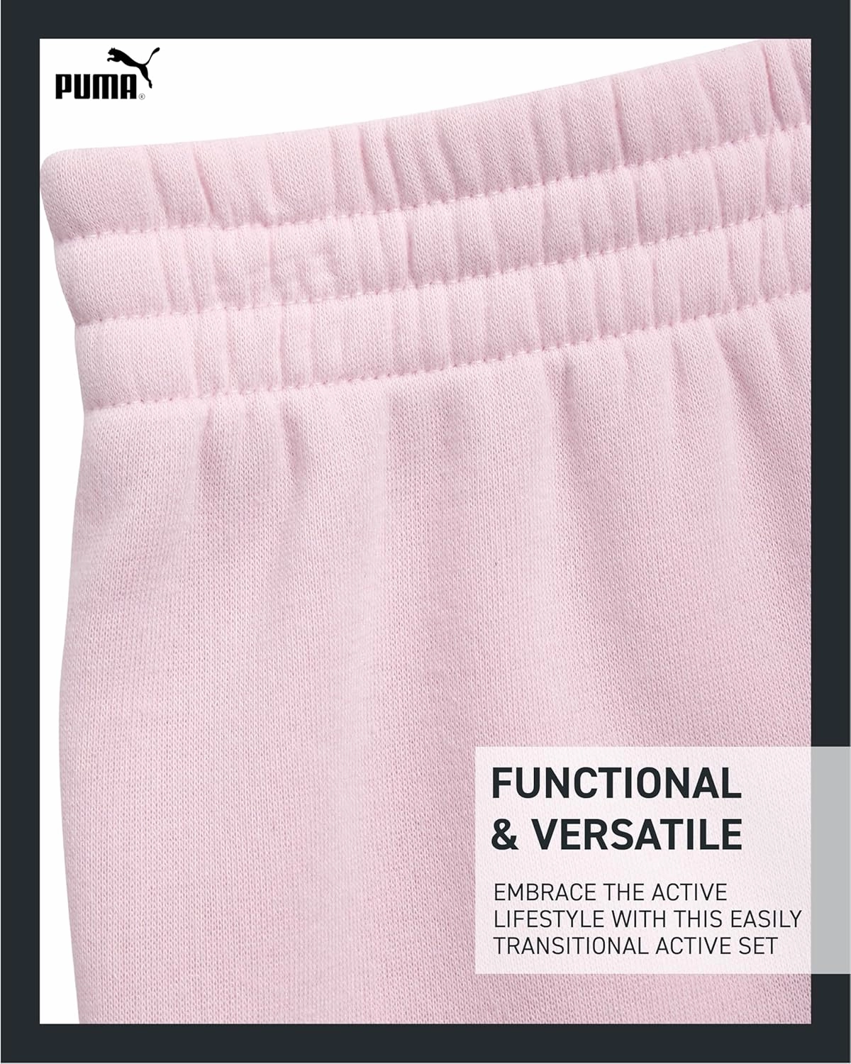 PUMA Girls' Active Shorts Set - 2 Piece Performance T-Shirt and Gym Shorts or Bike Shorts - Athletic Outfit for Girls (7-14)