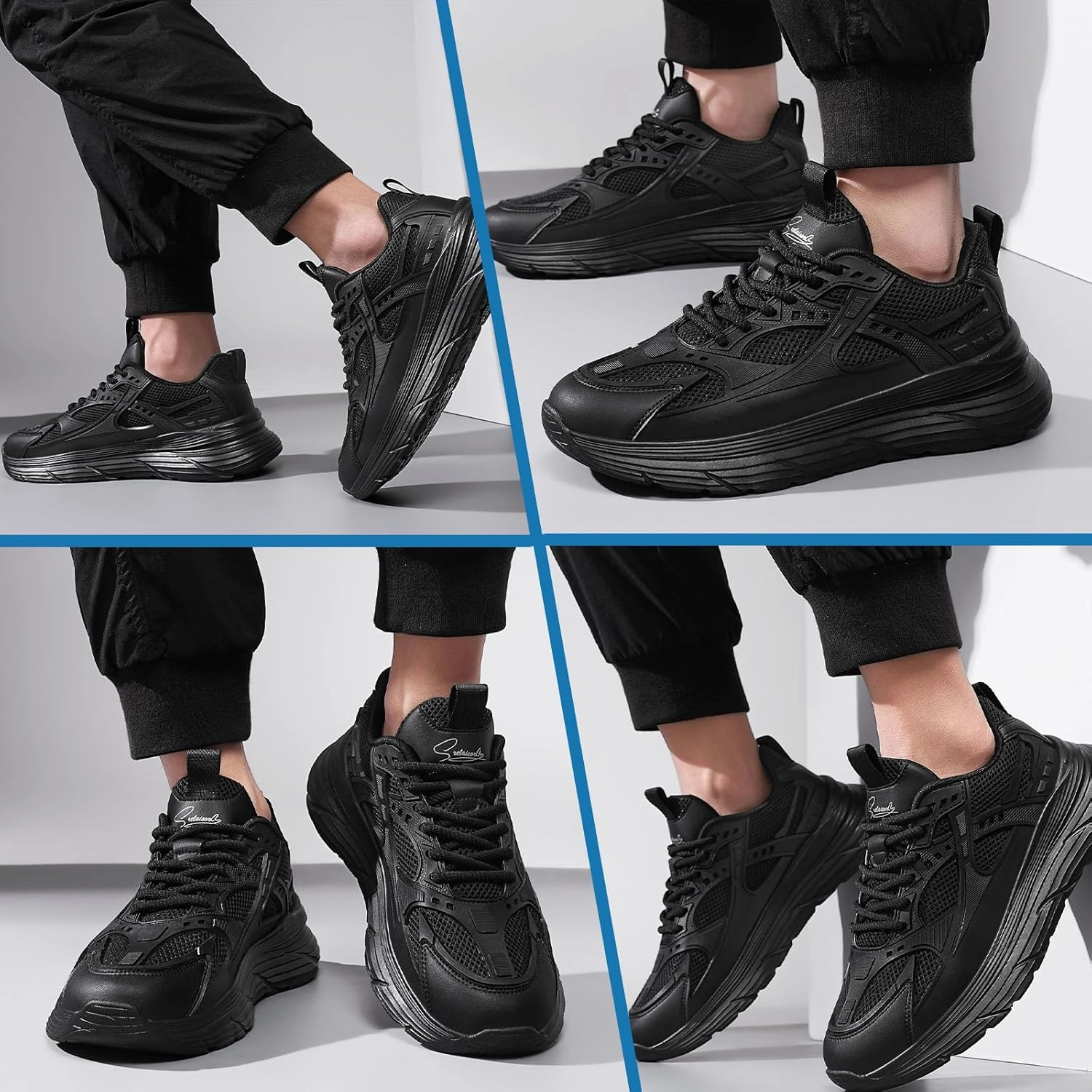 Qiucdzi Non Slip Work Shoes for Men Food Service Oil Resistant Sneakers Lightweight Chef Comfortable Walking Shoes for Restaurant Breathable Work & Safety Footwear
