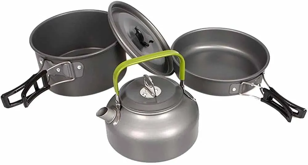 Quality Camping Cookware Outdoor Cookware Set Camping Tableware Cooking Set Travel Tableware Cutlery Utensils Hiking Picnic Set