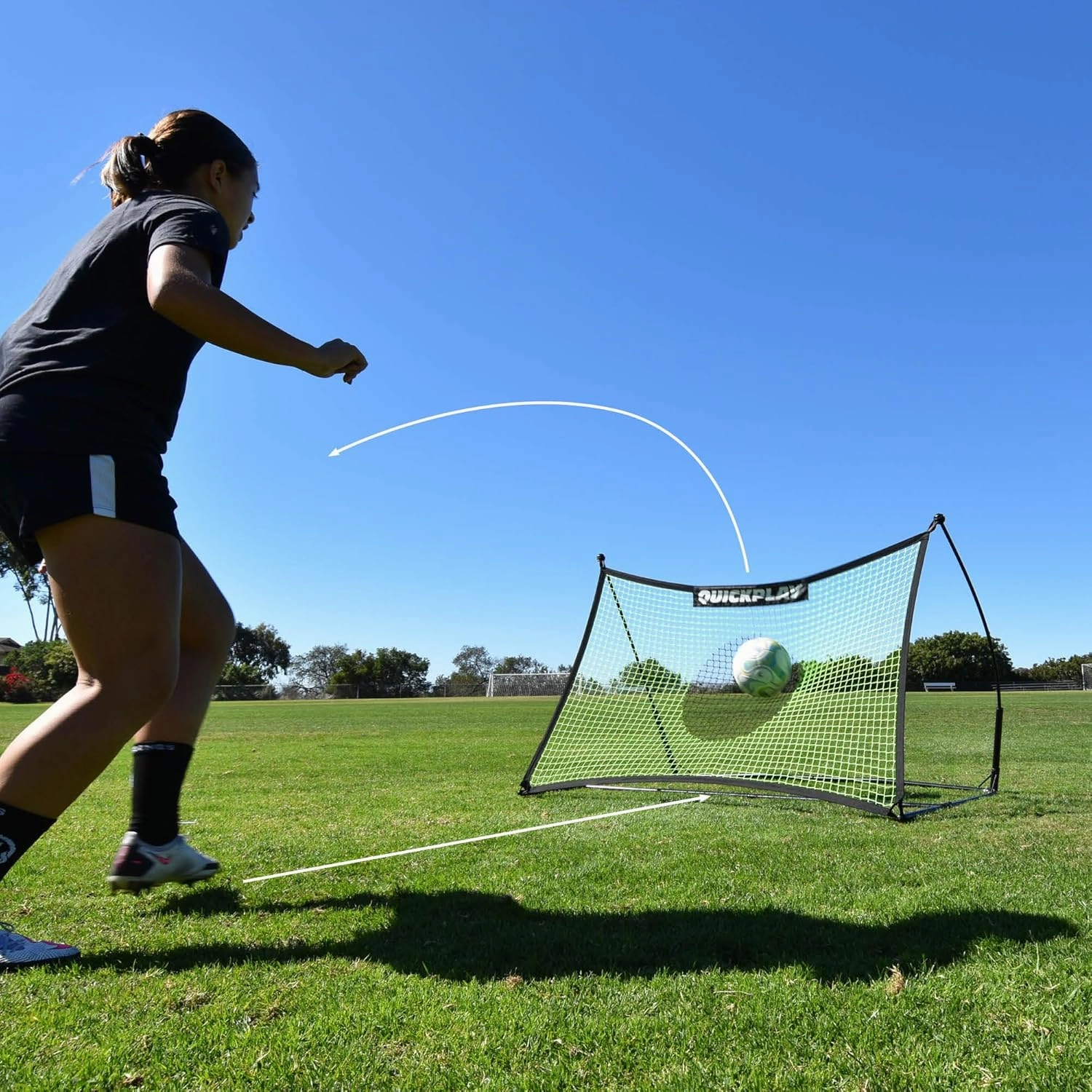 QUICKPLAY Spot Target TEKKERS Soccer Rebounder| Perfect for Team or Solo Training | Ideal Soccer Training Equipment for Passing, Receiving, and Trapping Practice
