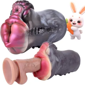 Rabbit Vaginal Monster Male Masturbator Single Opening Track, Realistic Pocket Pussies Masturbation Cup Sleeve Animal Reusable Blowjob Machine Adult Sex Toy for Men (6195)