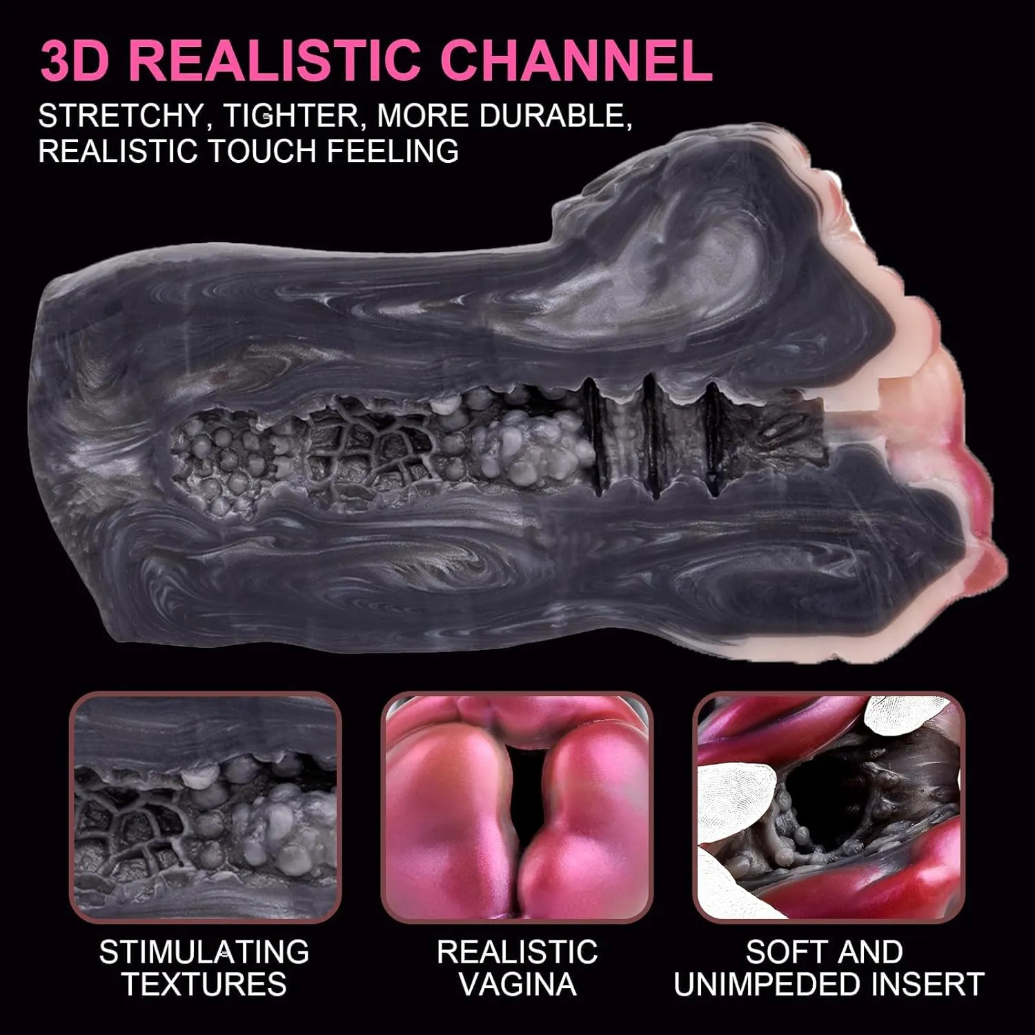 Rabbit Vaginal Monster Male Masturbator Single Opening Track, Realistic Pocket Pussies Masturbation Cup Sleeve Animal Reusable Blowjob Machine Adult Sex Toy for Men (6195)
