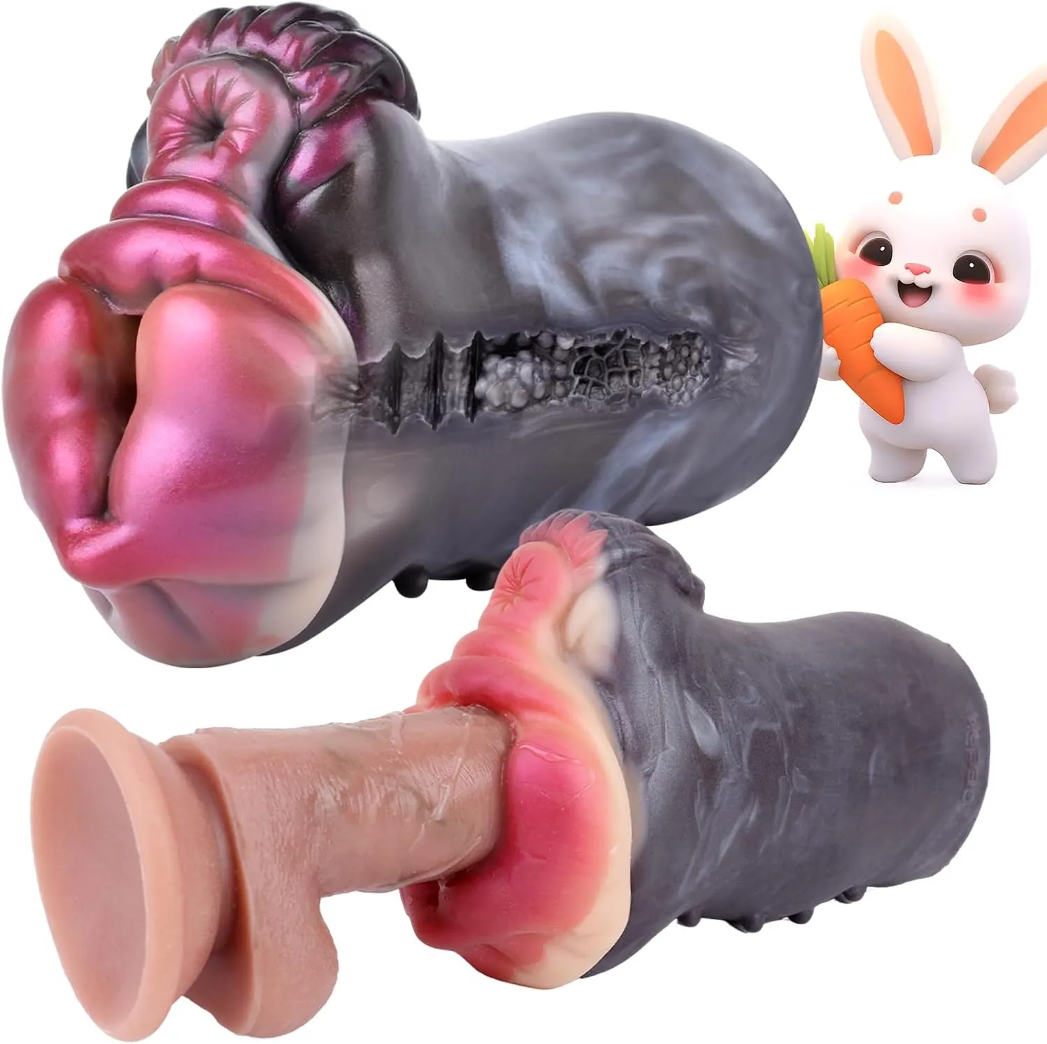 Rabbit Vaginal Monster Male Masturbator Single Opening Track, Realistic Pocket Pussies Masturbation Cup Sleeve Animal Reusable Blowjob Machine Adult Sex Toy for Men (6195)