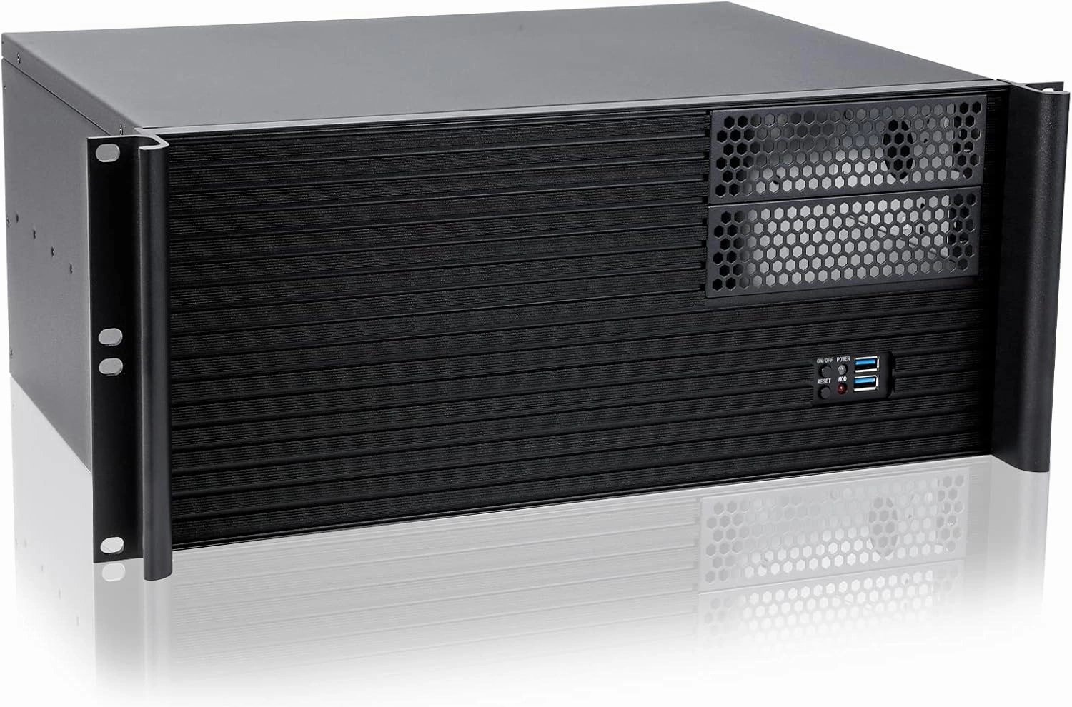 RackChoice 4U Ultra Compact Mini-ITX/M-ATX Server Chassis 2x5.25 2x3.5 2x2.5 Bays Support Standard PS2 ATX PSU