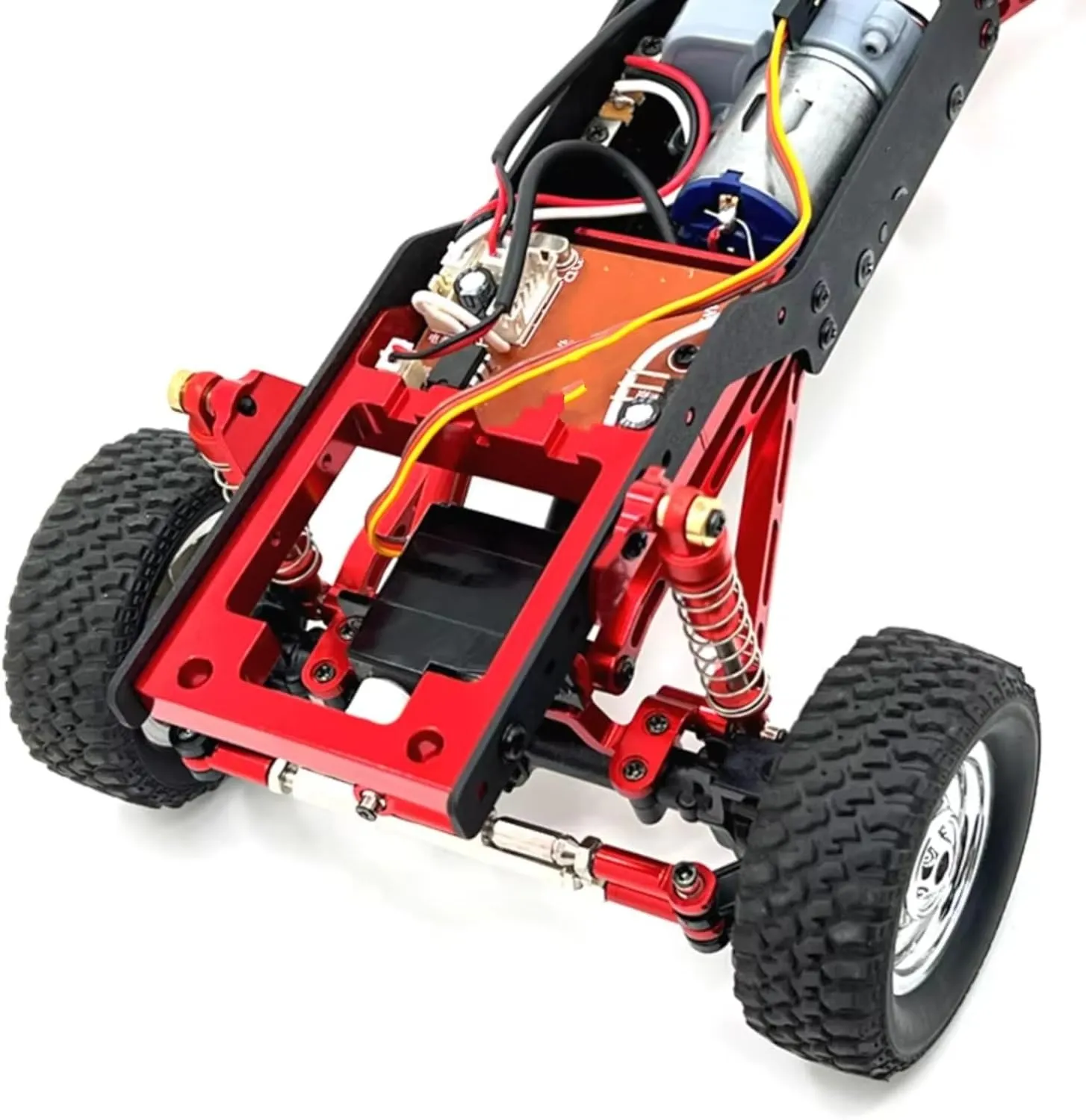 RC Car DIY Parts for MN for MN168 for MN78 1/12 Metal Upgrade Fixed Warehouse Beam Model Remote Control Crawler Vehicle Upgrade Parts Accessories(Red)