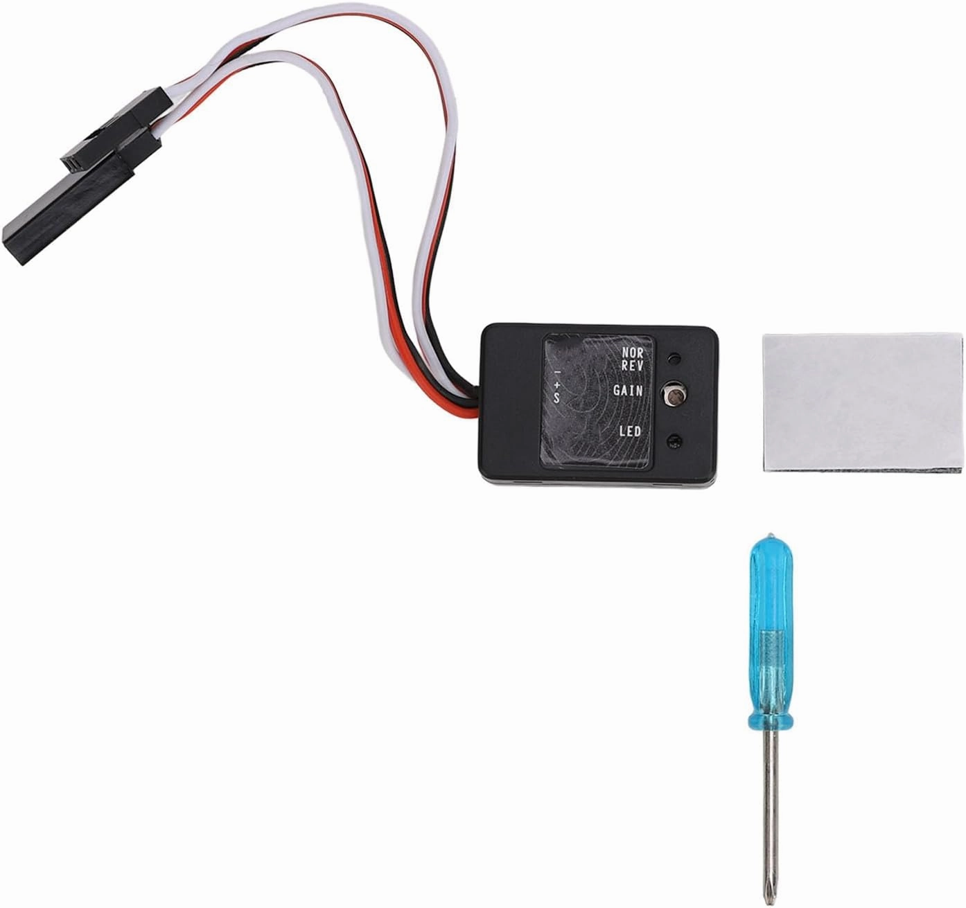 RC Gyro Module, Mini RC Car Gyroscope Stabilizer Automatic Stability Control Adjustable Sensitivity RC Gyro Controller Module for SCX10 RC Cars