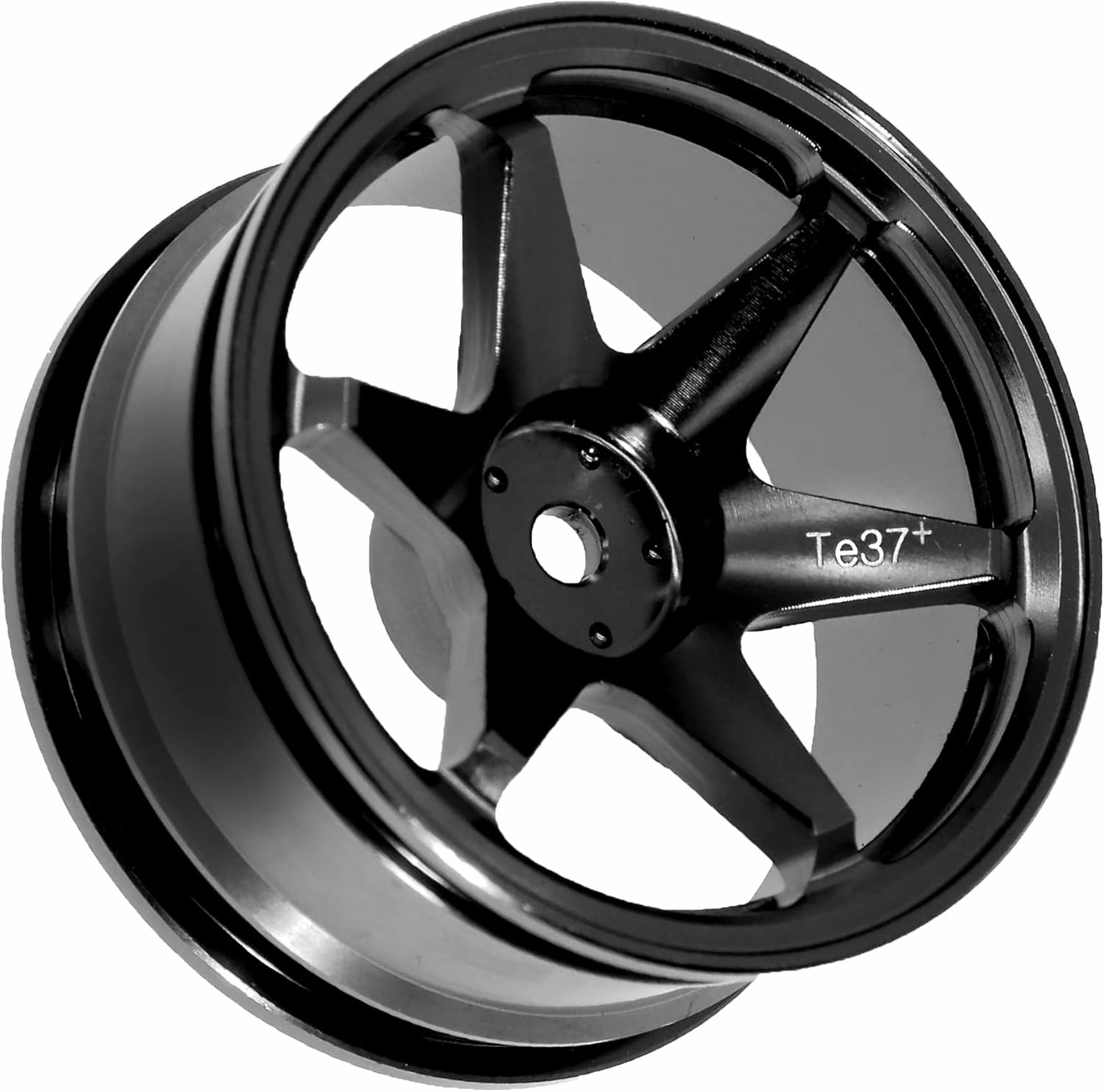 REDSPIDER • 1/10 RC Drift Wheels Rims 12mm Hex Alloy Aluminum for 1:10 Scale Rally Racing Car Tires Tamiya TT01 TT02 XV01 TA06 A959 PTG2 HPI KYOSHO HSP PTG2 Touring Street Tyres 4PCS (Black)