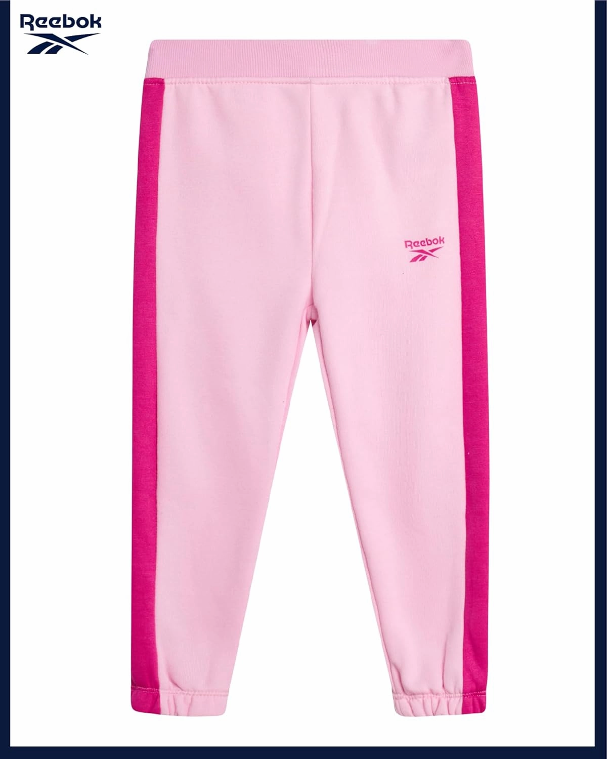 Reebok Toddler Girls Sweatsuit Set - 2 Piece Performance Fleece Pullover Hooded Sweatshirt and Jogger Sweatpants for Girls