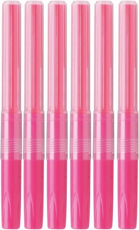 Refill For Handy Line S Highlighter, Pink Ink, 6-pk; Bundle with Plastic Reusable Pouch