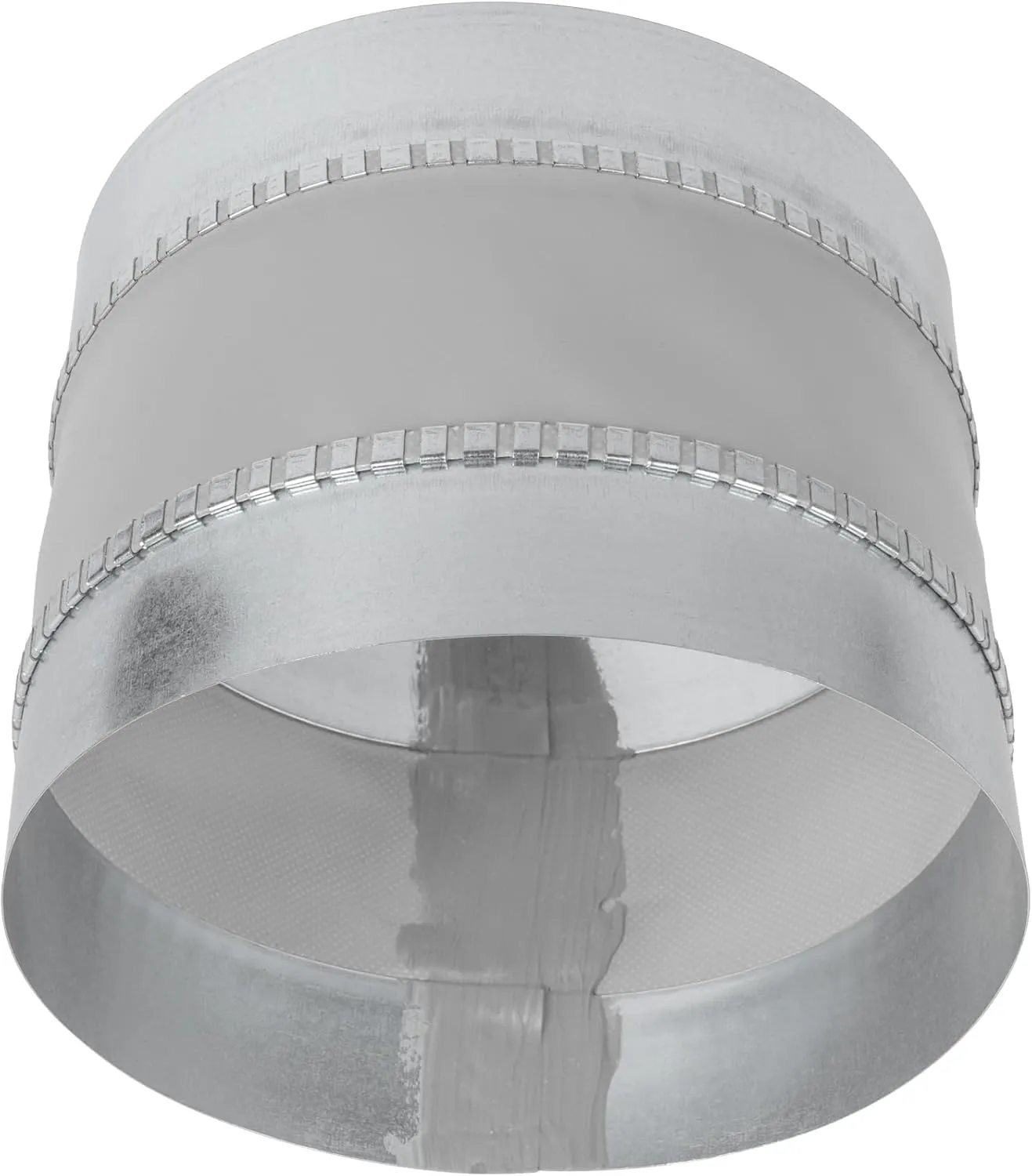 Repa Market 8" Inch Round Flexible Noise Control Duct Connector - Galvanized Steel Metal Pipe Extension, Vent Coupling - Dryer Vent Connector - Coupler for HVAC Ducting, Ventilation System, Fittings