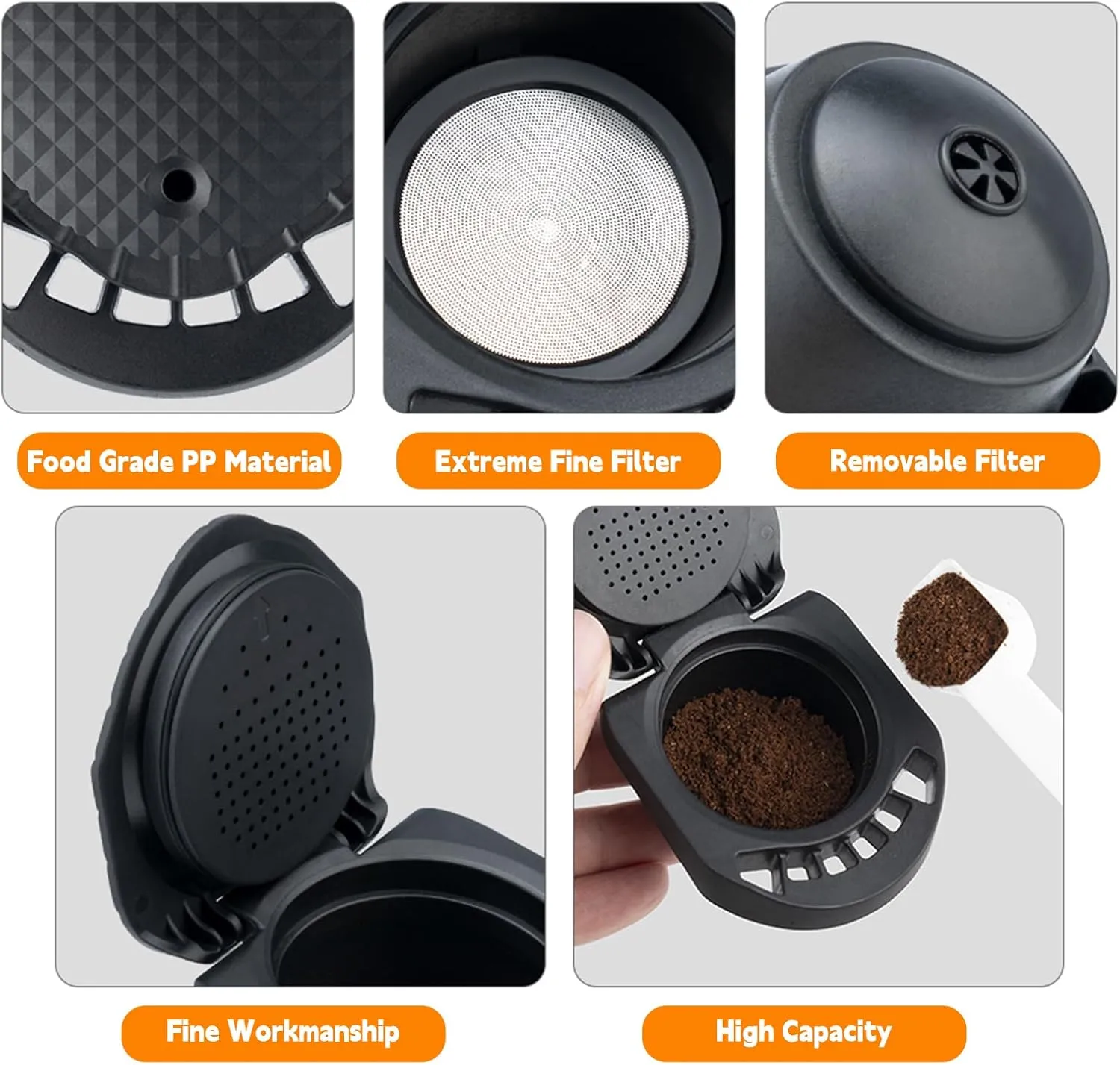 Reusable Capsule Adapter For Dolce Gusto, Coffee Capsule Converter Adapter Refillable Coffee Capsule Adapter with 41mm Tamper Compatiable for Piccolo XS/EDG 305/EDG 606.S/Genio S