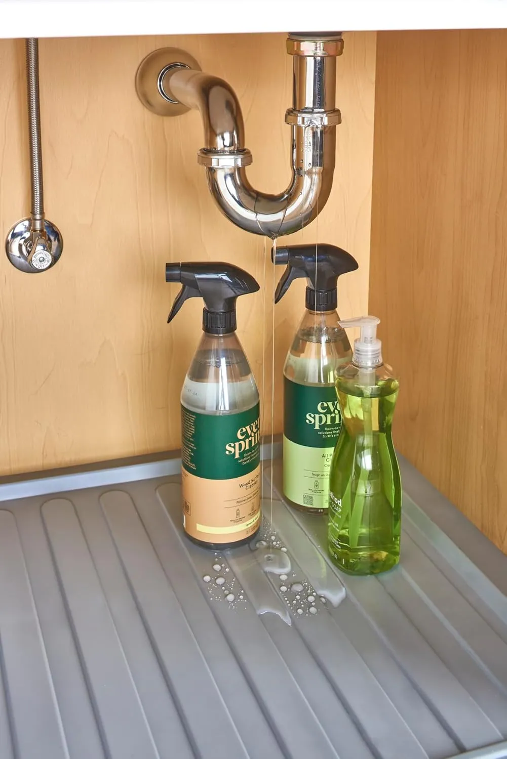 Rev-A-Shelf Gray Flexible Drip Tray For Sink Base 27" - 30"