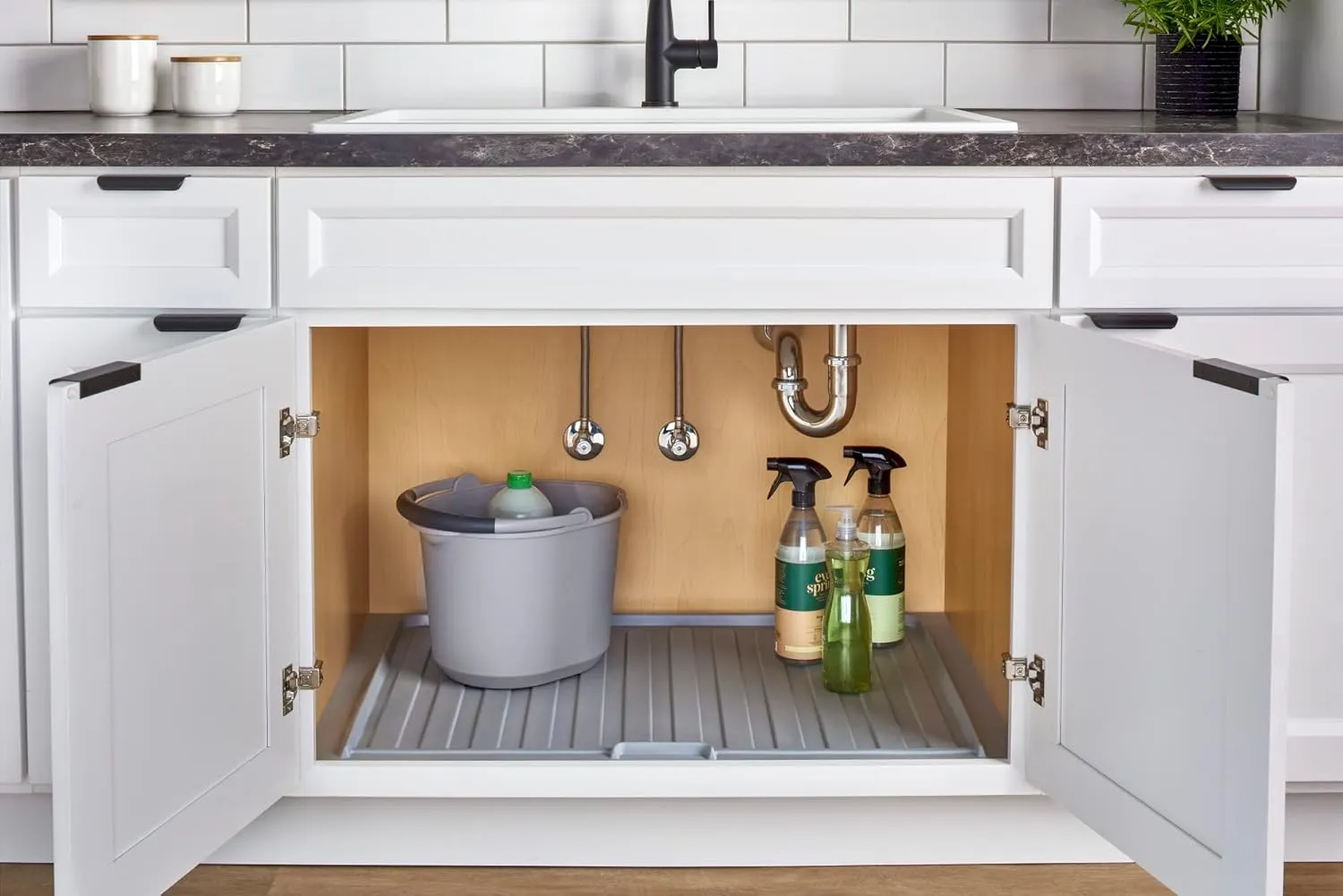 Rev-A-Shelf Gray Flexible Drip Tray For Sink Base 27" - 30"