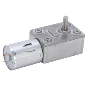 Reversible High Torque 12V DC Worm Gear Motor with 5 RPM to 62 RPM Speed Options for Car Window Door Opener Mini Winch Drip Proof Brushless CW CCW Rotation