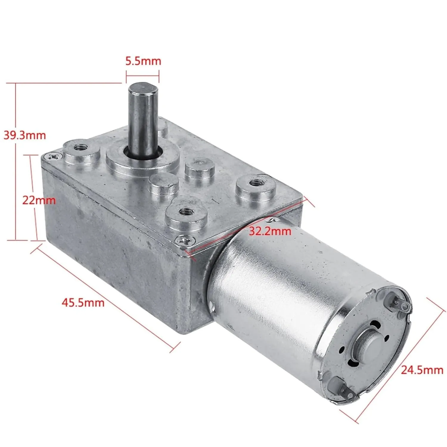 Reversible High Torque 12V DC Worm Gear Motor with 5 RPM to 62 RPM Speed Options for Car Window Door Opener Mini Winch Drip Proof Brushless CW CCW Rotation