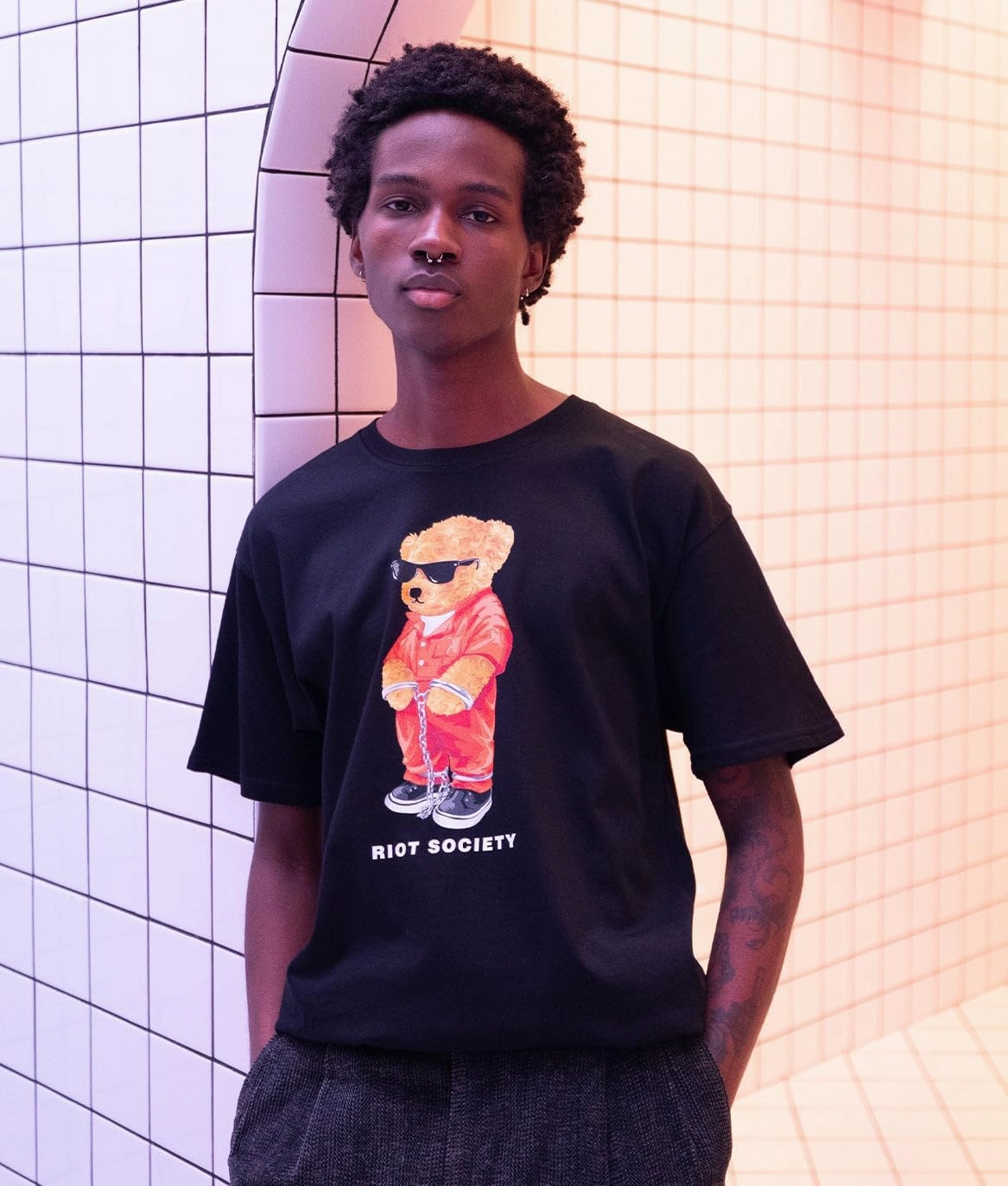 Riot Society Men's Short Sleeve Graphic and Embroidered Fashion T-Shirt