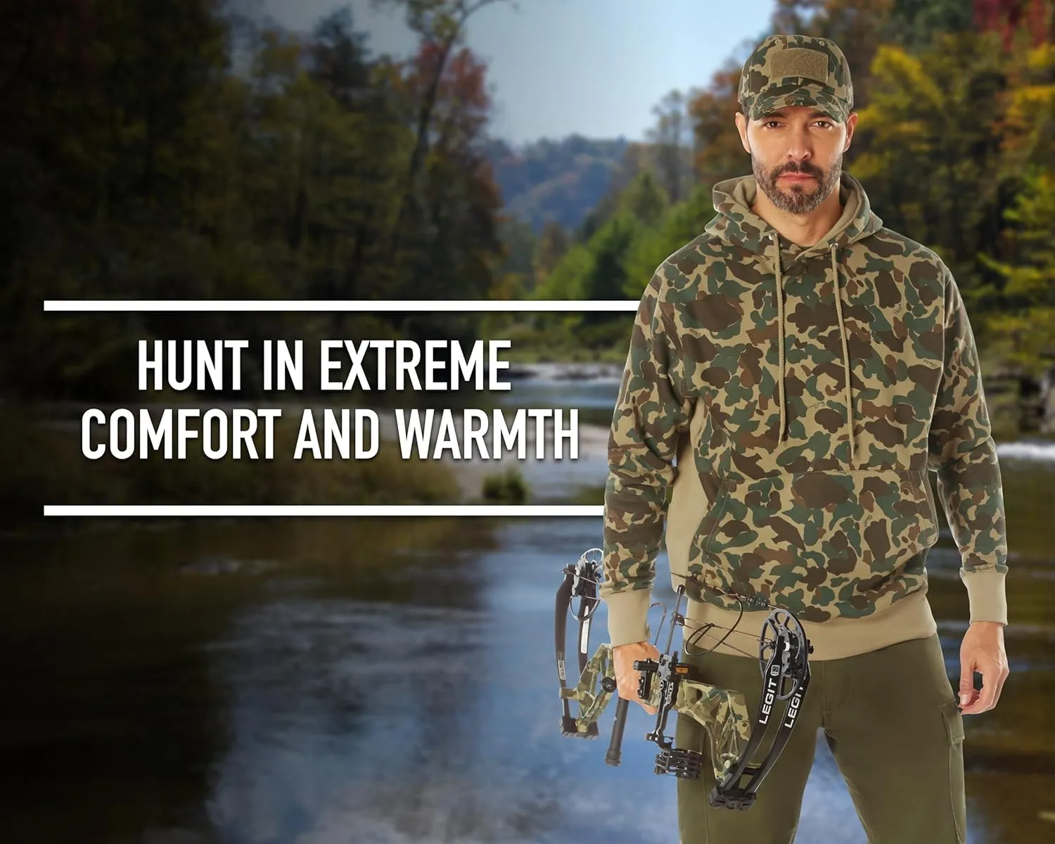 Rothco X Bear Archery Fred Bear Camo Every Day Hoodie – Camouflage Pullover Hooded Sweatshirt