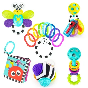 Sassy Play My Way Infant Gift Set - 6 Pieces - Ages 0  Months