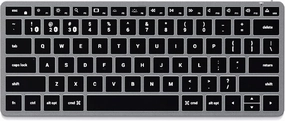 Satechi Slim X1 Bluetooth Backlit Keyboard – Illuminated Keys & Multi-Device Sync – for M2/ M1 MacBook Pro/Air, M2/ M1 iPad Pro/Air, M2 Mac mini, iMac M1 - Space Gray