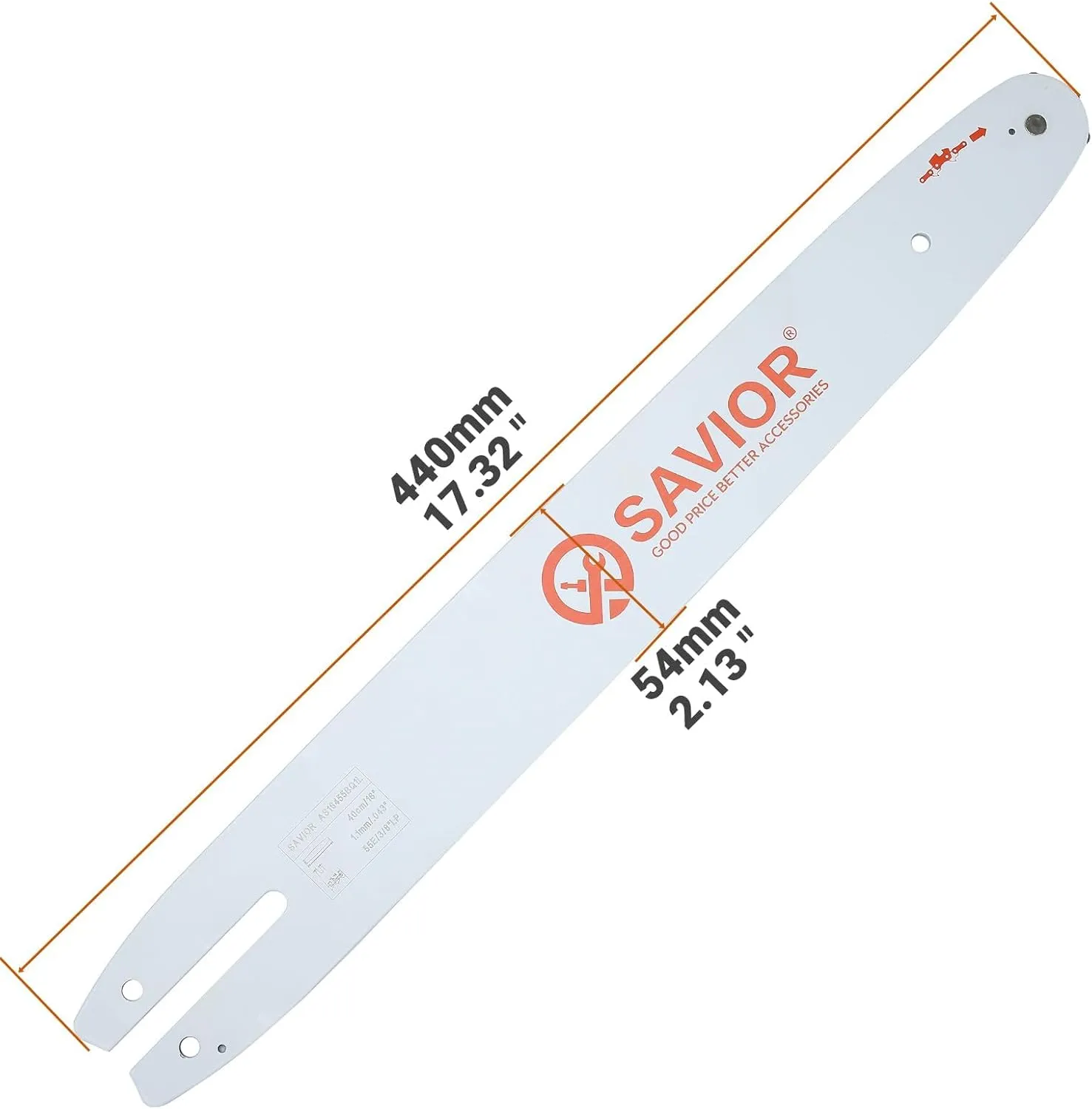 Savior 16 Inch Chainsaw Bar and R55 Chain Combo, 3/8"LP Pitch .043" Gauge 55 Drive Links Fit Stihl MS 170 MS 171 MS 180 MS 180 C-BE MS 181 C-BE, Replace 164MLEA074 16" Bar(2 Chains  1 Bar)