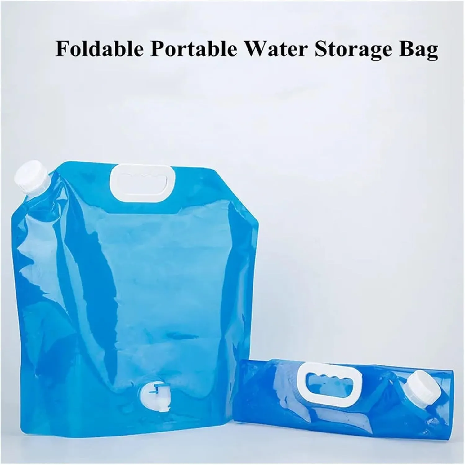 SBTRKT 5/10L Camping Water Bag Portable Folding Water Bucket Large Water Container Outdoor Travel Collapsible Pouch Can Camping Supplie (Color : Normal 10L Blue)