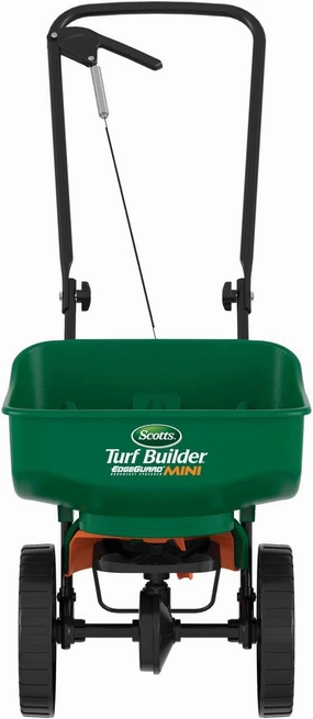 Scotts Turf Builder EdgeGuard Mini Broadcast Spreader for Seed,Fertilizer,Salt,Ice Melt, Holds up to 5,000 sq.ft. Product