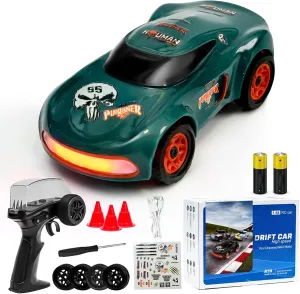 Sepytia 1:64 Scale Mini Drift Remote Control Car for Children -Roadster, 2.4ghz Frequency, LED Lights, 7 Colors of Light, 4 Light Modes, Type-c Charging, Suitable for Children Over 6 Years Old