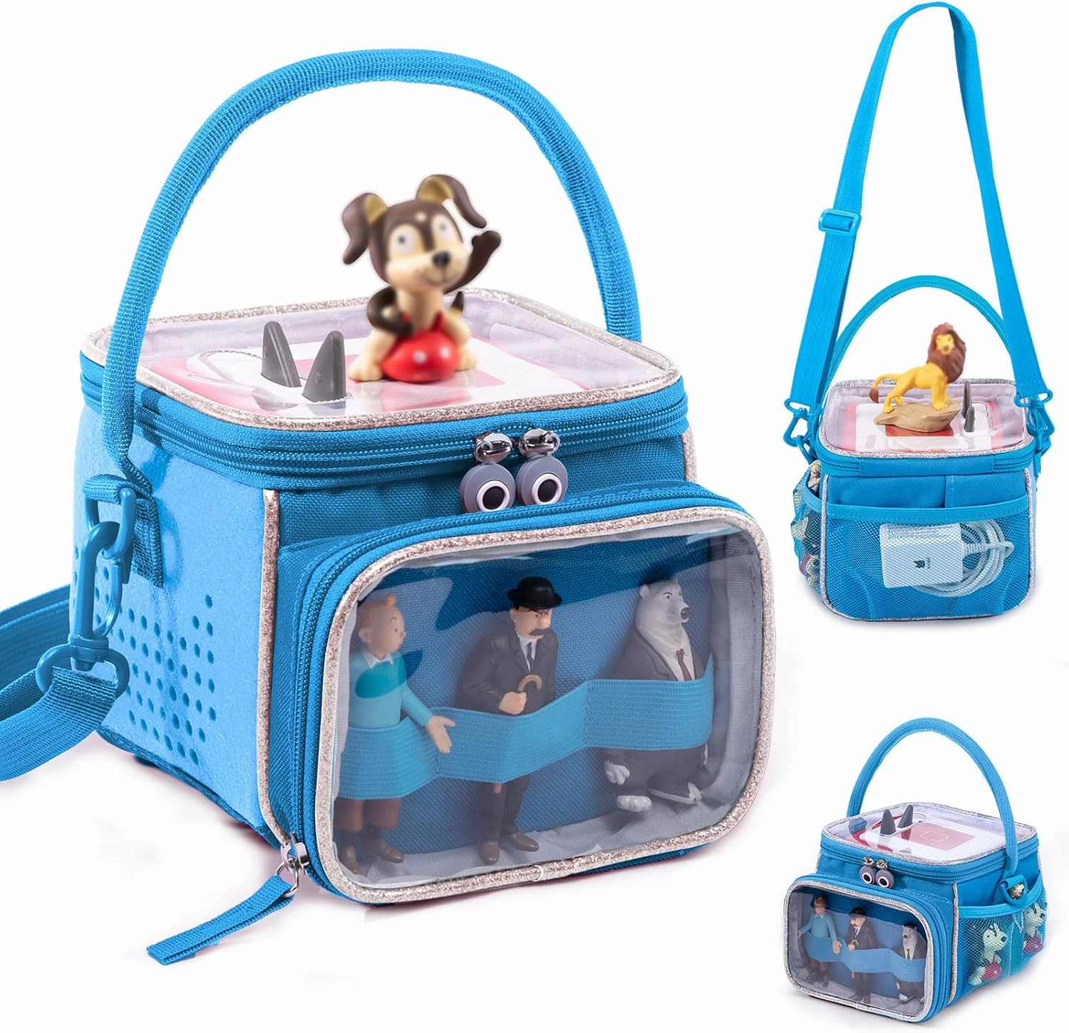 SFYBYHEART Carrying Case Compatible with Toniebox, Tonie Characters, Tonie Figures,Portable Bag for Audio Player Starter Set, Storage Travel Case for Tonie Box Starter Set,Charging Station(Case Only)