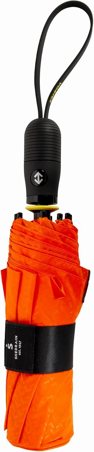 ShedRain Vortex Compact Umbrella, Folds to 11", 43" Arc, One-Hand Operation, Windproof up to 75 mph