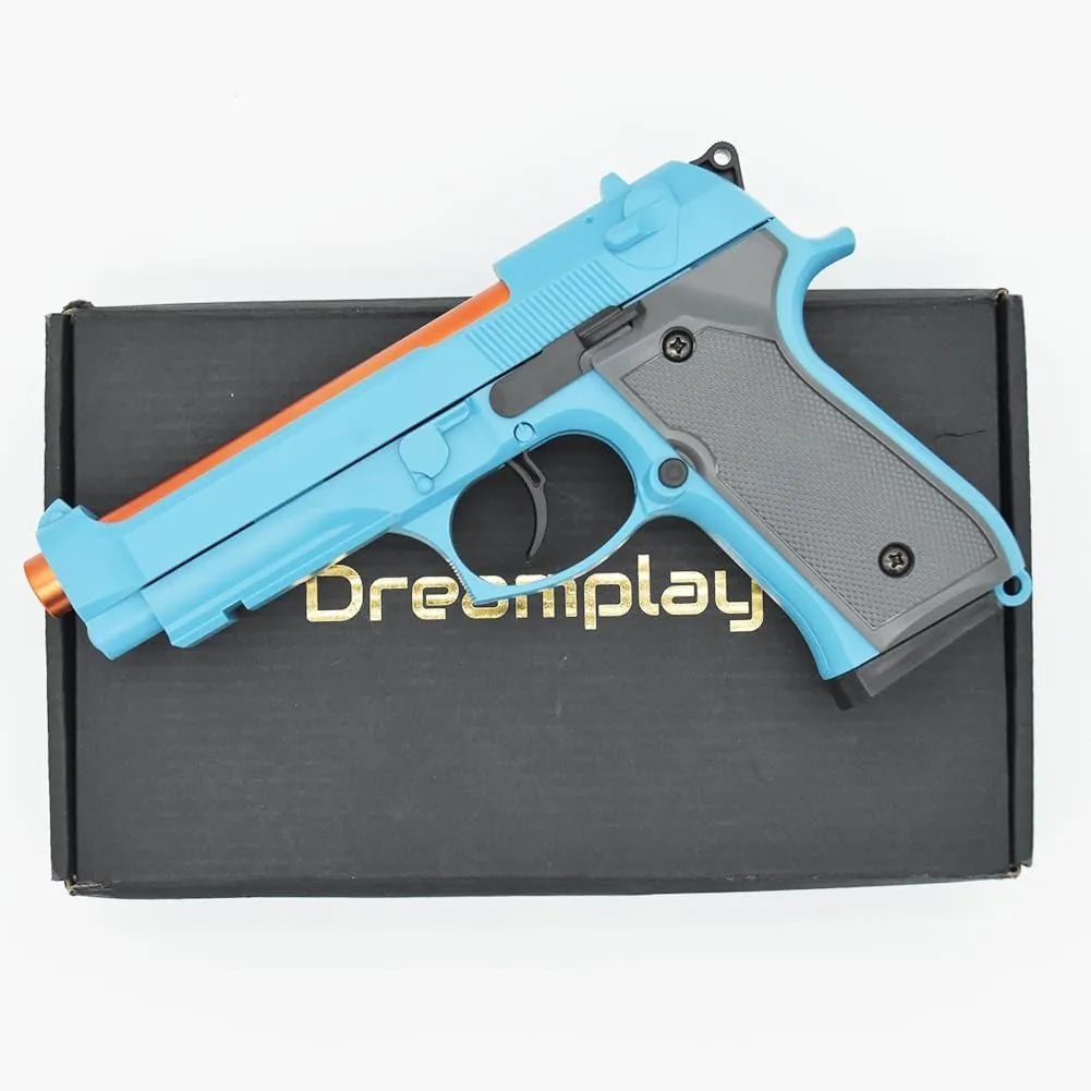 Shell Ejecting Toy Gun, Beretta Model 92 Automatic Pull Back Action Shooting Toy Education Model Toy for Kids Gifts