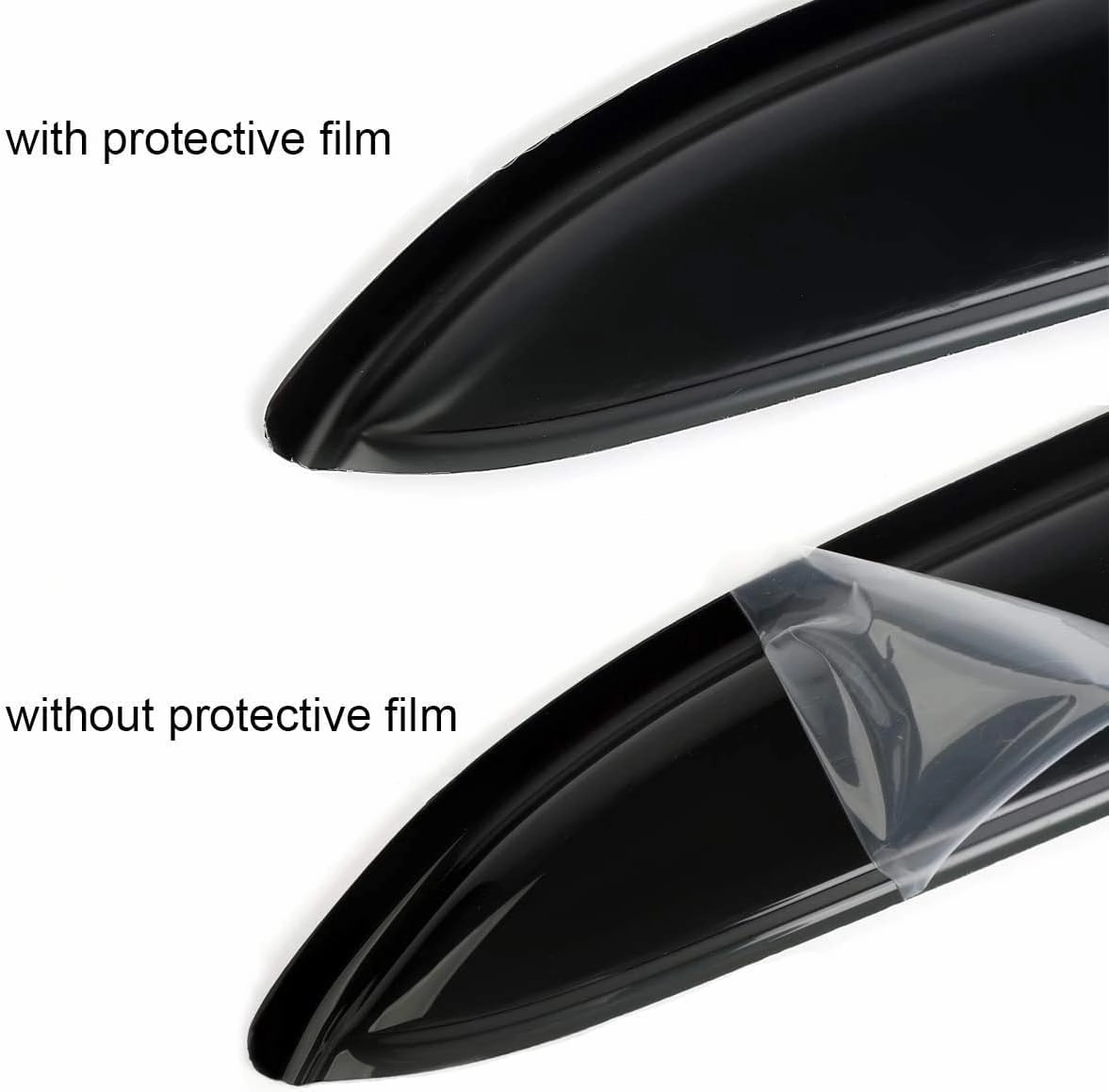 Side Window Wind Deflector, 4pcs Out-Channel Tape-On Nice Rain Guards Set, Window Visor fit for 2002-2006 Mitsubishi Lancer 94229