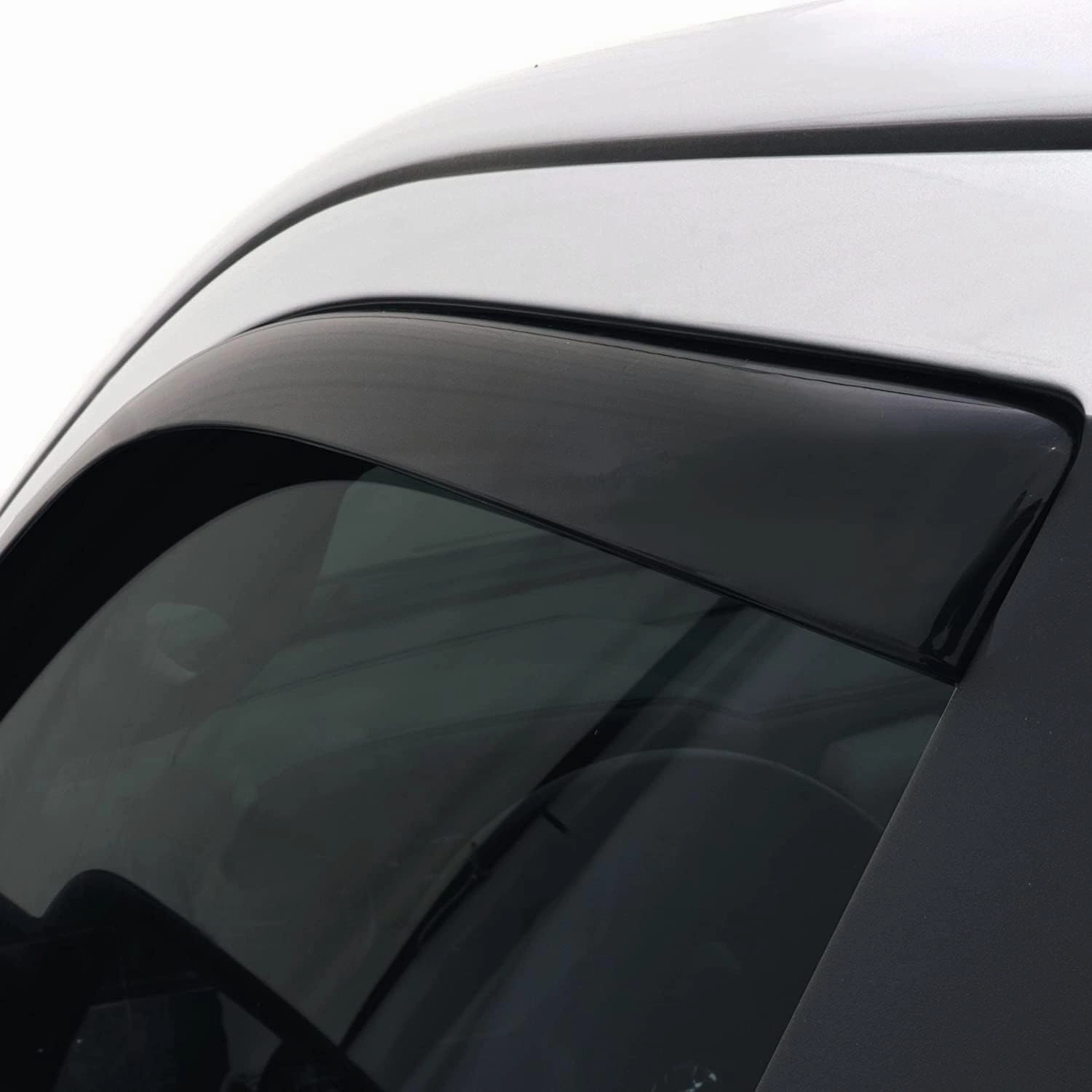 Side Window Wind Deflector, 4pcs Out-Channel Tape-On Nice Rain Guards Set, Window Visor fit for 2002-2006 Mitsubishi Lancer 94229