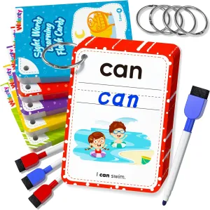 Sight Words Flash Cards Kindergarten, 250 Dolch Sight Word Writing Reading Spelling Games, Preschool Kindergarten Toddler Learning Activities, Homeschool Supplies Educational Toys for Kids Ages 3 