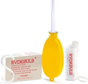Silicone Douche Bag with Storage Bag, Pocket Size - Great for Travel, 24 Fl Oz Capacity, Yellow