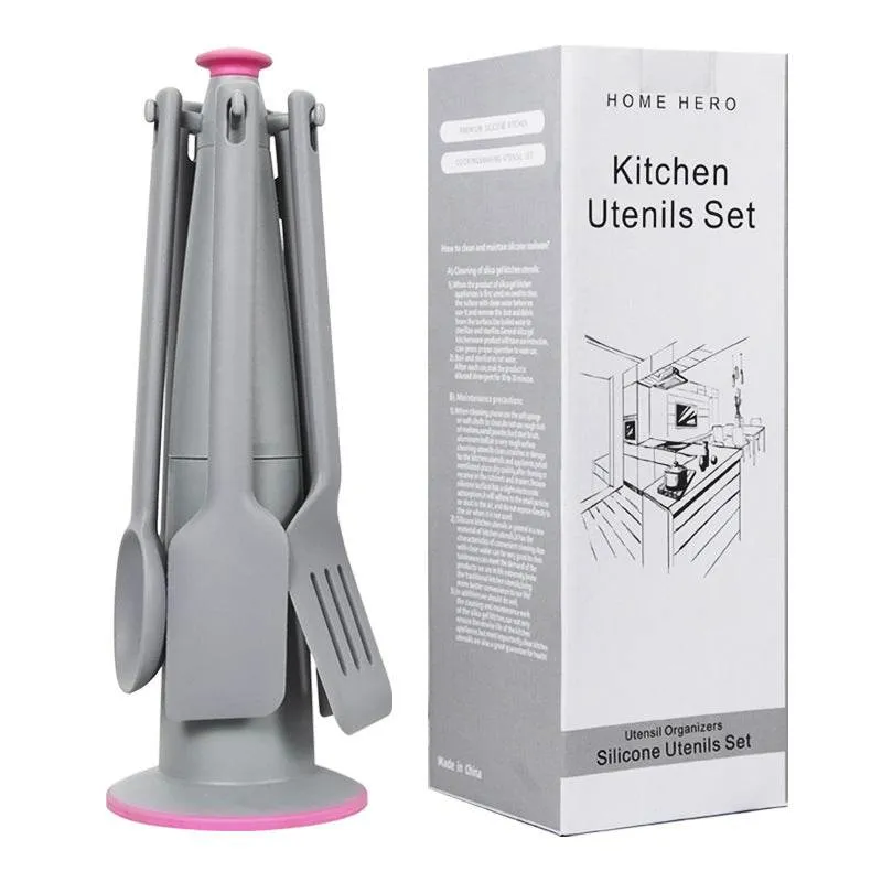 Silicone Kitchenware Spoon Cooking 6 Piece Set
