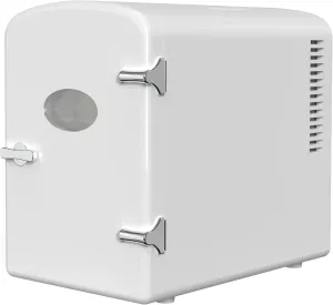 Simple Deluxe 6L/9 Can Mini Observation, Portable Cooler & Warmer Freon-Free Small Refrigerator, Compact Fridge for Skincare, 4L with Window, White