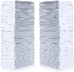 SIMPLI-MAGIC 79142 Shop Towels 14"x12", 150 Count (Pack of 1), Cotton, White