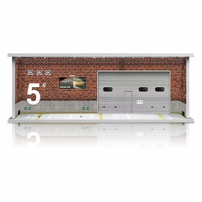 Single-Tier for hot Wheels Display Case - 6-Car 1:64 Scale Model Garage Diorama with Dustproof Cover, Compact Diecast Car Showcase for Collections, Tomica, Matchbox (Garage Five)