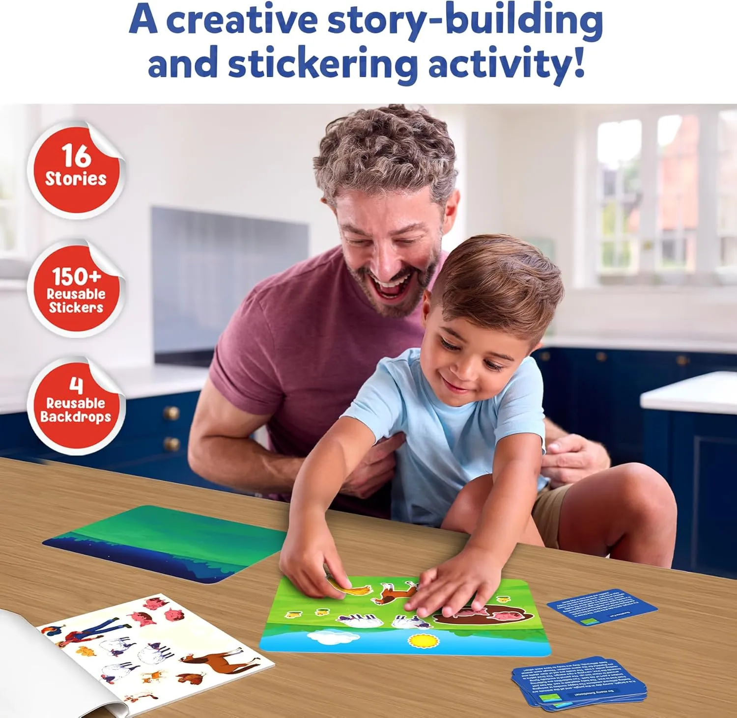 Skillmatics Activity Kit - Creative Storytelling & Skill Building with 150  Reusable Stickers, Educational, Mess-Free Fun, Preschool & Kindergarten Toy, Gifts for Kids Ages 3, 4, 5, 6, 7