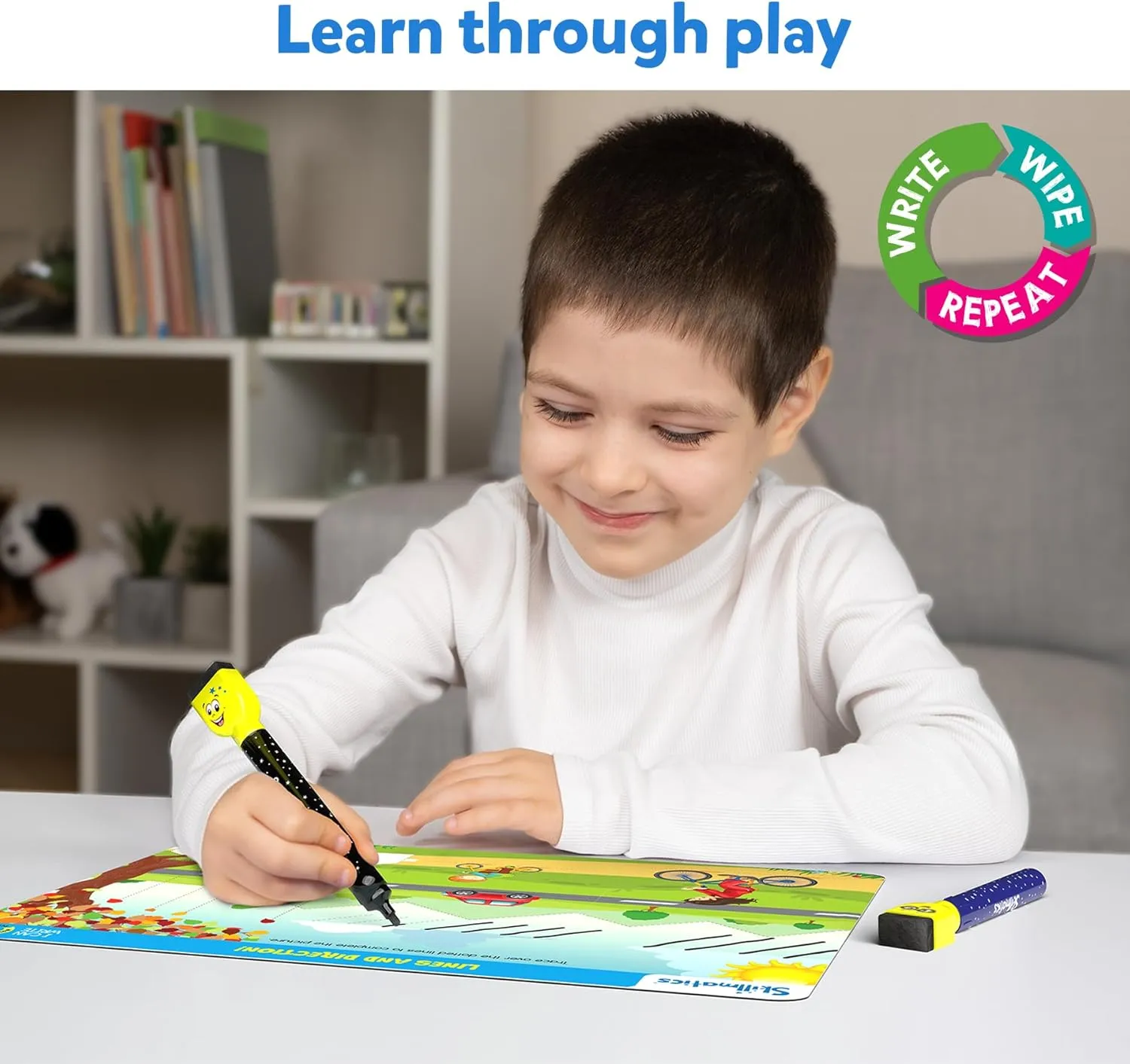 Skillmatics I Can Write - Reusable Preschool Learning Activities, Educational Toy and Game, Back to School Supplies, Gifts for Students, Kids, Toddlers Ages 3, 4, 5, 6