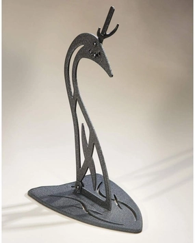 Skull Hooker Table Hooker Powder Coated Steel Trophy Mount - Perfect Kit for Table Display of Taxidermy Deer Antlers and Other Skulls - Available in Graphite Black and Robust Brown