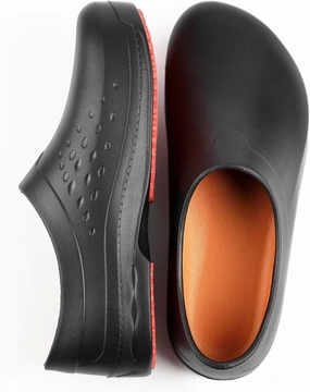 Slip Resistant Shoes for Kitchen/Chef/Garden/Nurse Non Slip Work Shoes for Men & Women Durable & Comfortable Black Clogs for Professional Safety(6-11Men/8-12.5Women)