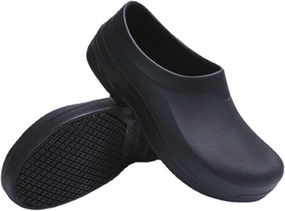 Slip Resistant Shoes for Kitchen/Chef/Garden/Nurse Non Slip Work Shoes for Men & Women Durable & Comfortable Black Clogs for Professional Safety(6-11Men/8-12.5Women)