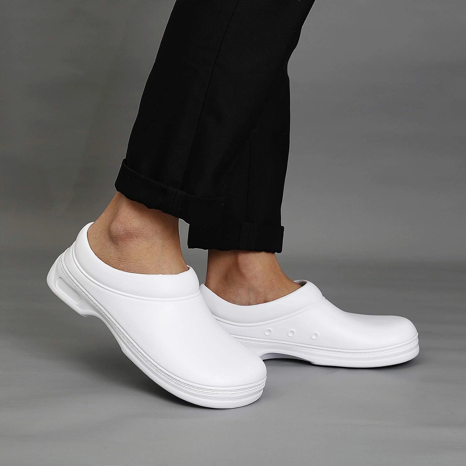 Slip Resistant Work Shoes Nurse Clogs for Men Women Navy Blue White Black Kitchen Garden Chef Shoes