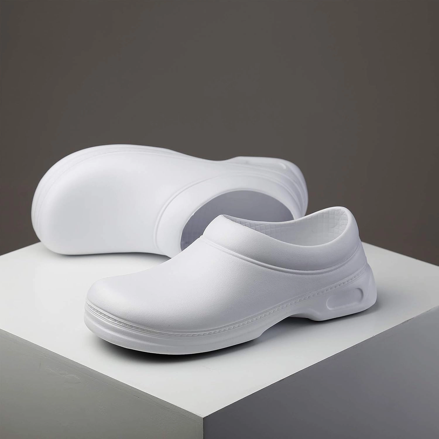 Slip Resistant Work Shoes Nurse Clogs for Men Women Navy Blue White Black Kitchen Garden Chef Shoes