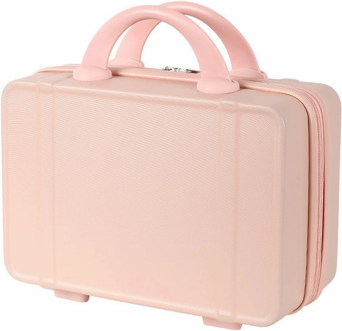 Small fresh suitcase luggage small lightweight retro cosmetic case 14 inch travel case(Green powder,14 inches)