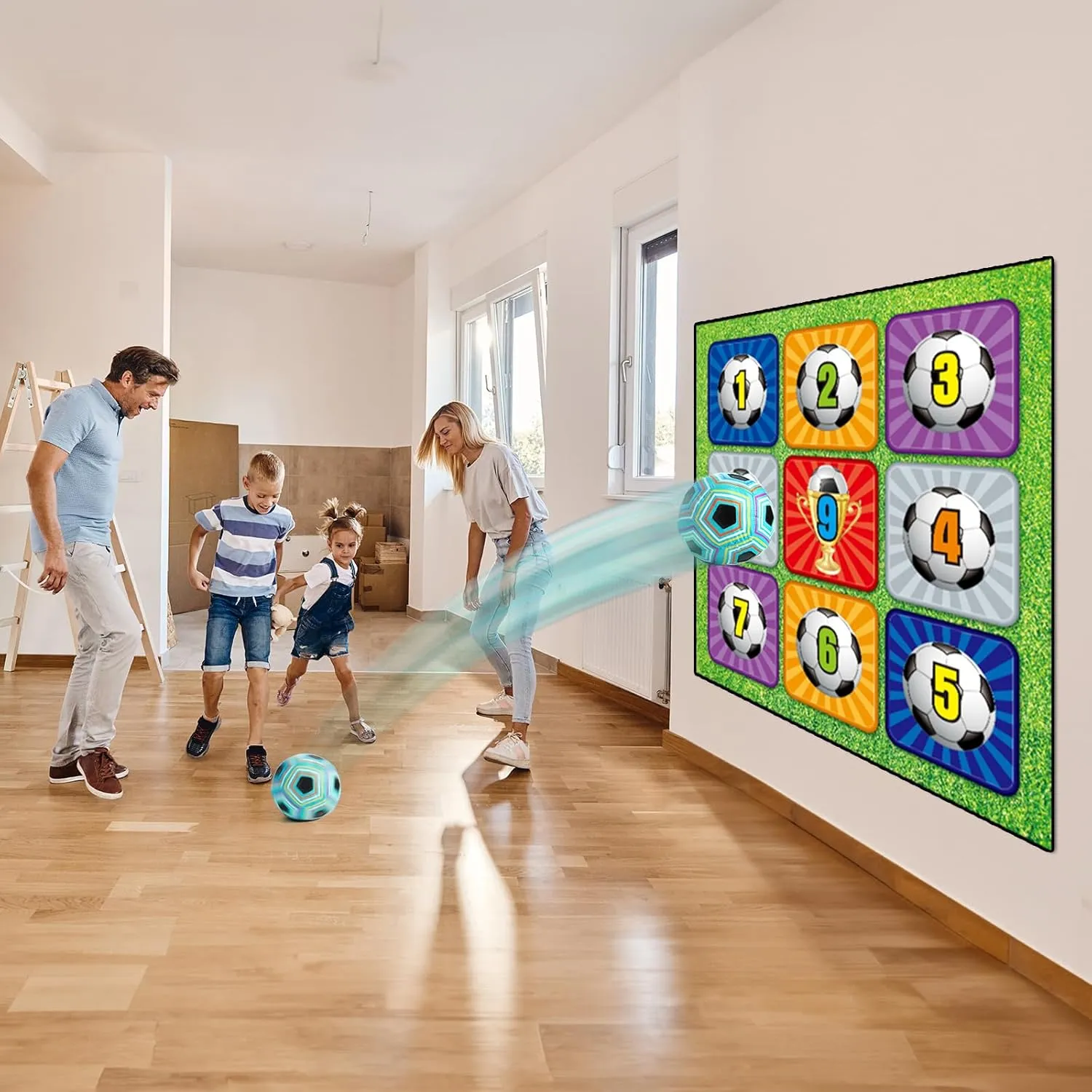 Soccer Balls Game, Indoor Toys Set for Toddlers Kids, Soccer Goal Game with Velcro Balls for Boy, Outdoor Backyard Game for Kid, 3 4 5 6 7 8 Year Old Boy Birthday Gift Ideas