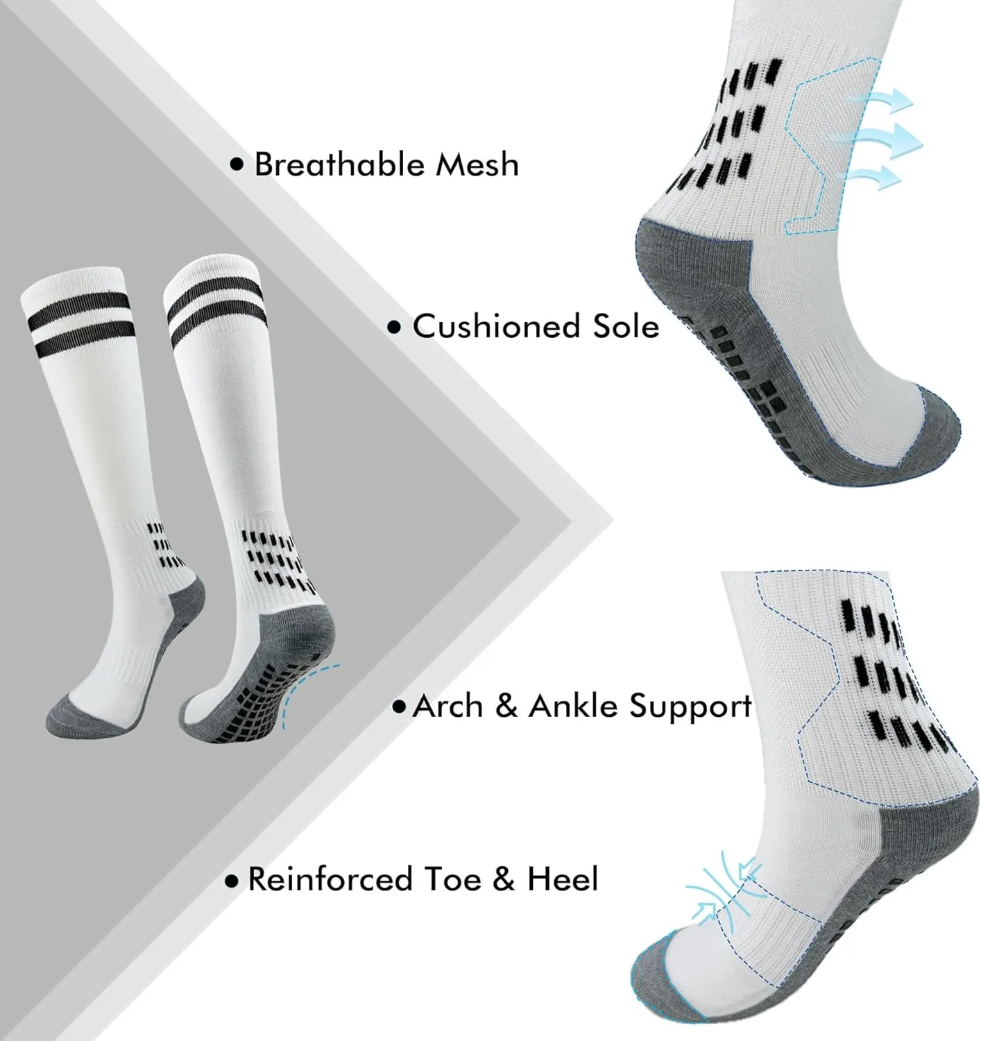 Soccer Shin Guards & Shin Sleeves for Kids with Grip Soccer Socks, Shin Pads for Boys & Girls Soccer Games Protection Gears