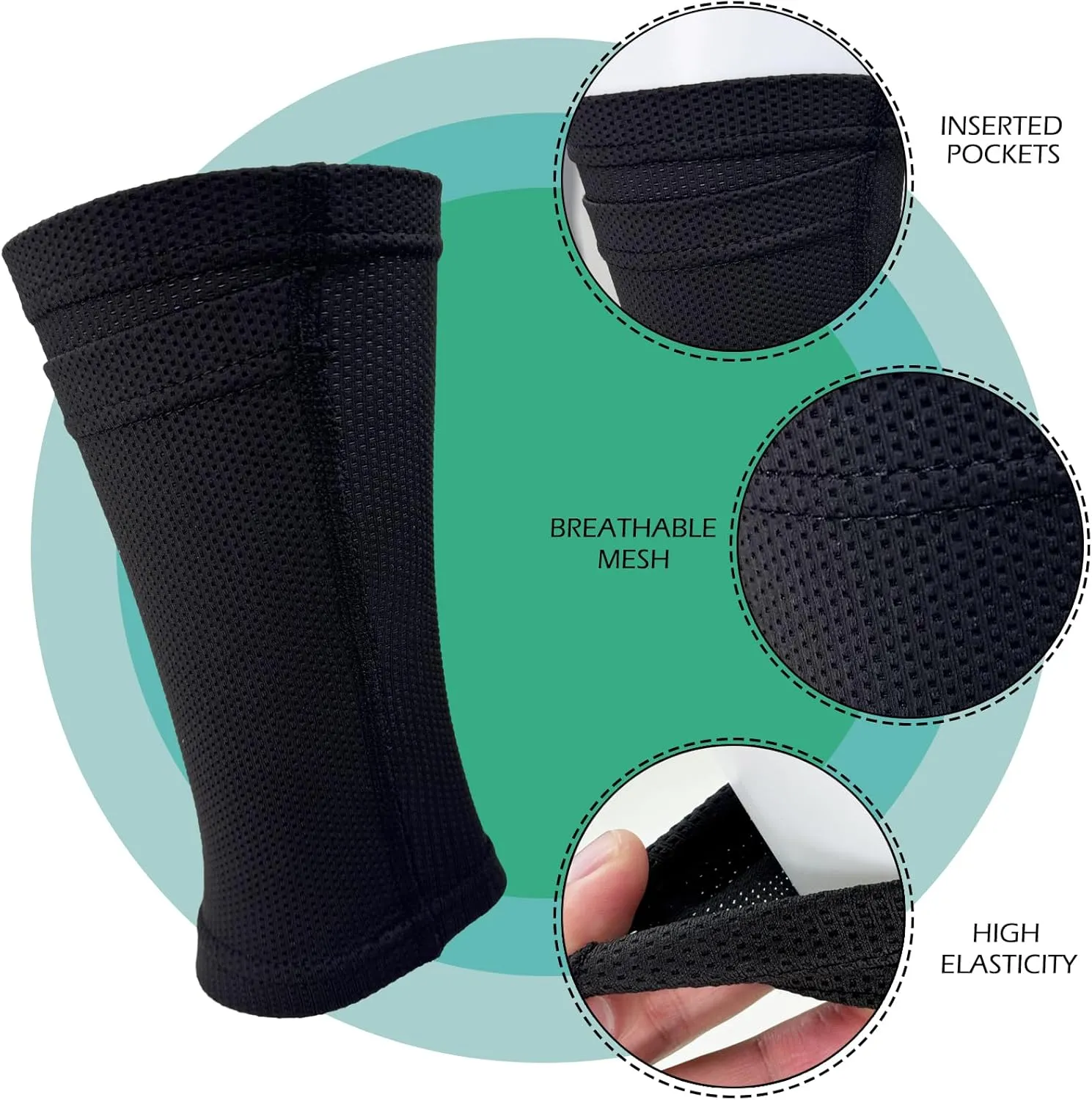 Soccer Shin Guards & Shin Sleeves for Kids with Grip Soccer Socks, Shin Pads for Boys & Girls Soccer Games Protection Gears